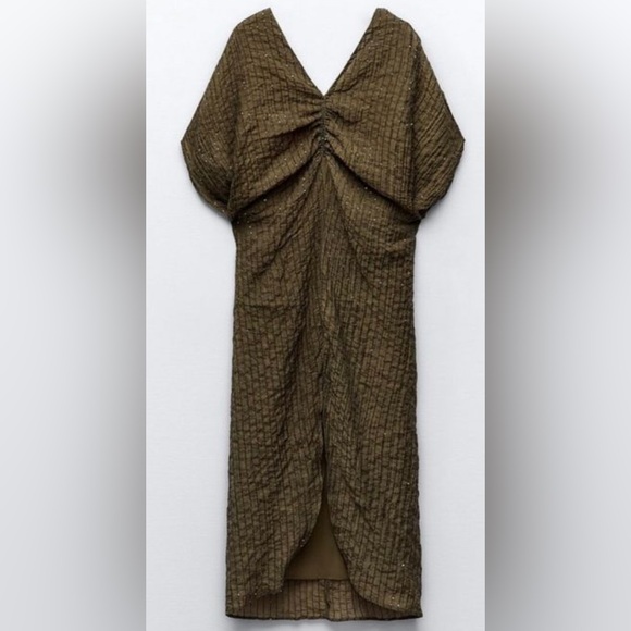 ZARA kaftan dress with sequins size small - Picture 4 of 8